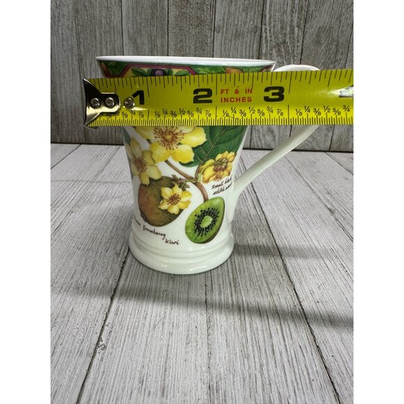 Vtg Crown Trent Fine Bone China Fruit Set of 2 Mugs Kiwi Papaya Pomegranate Fig - Picture 12 of 16